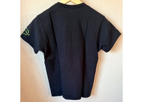 フラットヘッド グラデーションプリントTシャツ　綿　38　黒　男女兼用