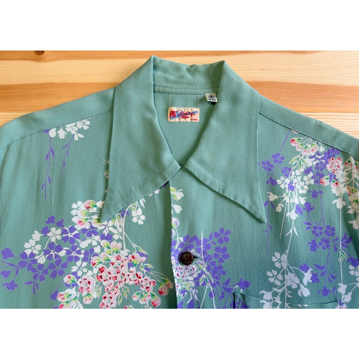サンサーフ Sun Surf CHERRY BLOSSOMS 桜アロハシャツ Sサイズ 男女兼