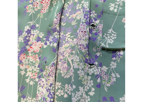 サンサーフ　CHERRY BLOSSOMS 桜アロハシャツ　Sサイズ　男女兼用