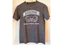 リアルマッコイズ ミリタリーAIR BORN Tシャツ　綿　38 グレー　男女兼用