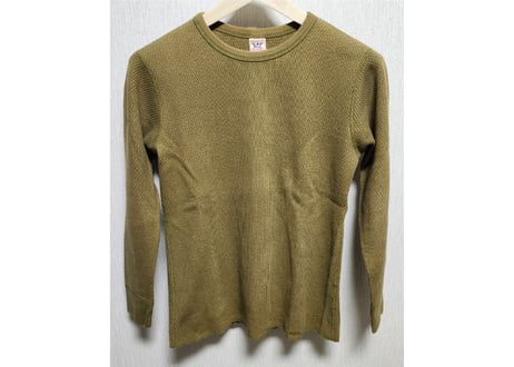 リアルマッコイズ　U.S.ARMY  ミリタリーサーマルシャツ　38-40　オリーブ　男女兼用