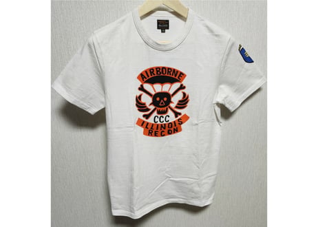 リアルマッコイズ " AIR BORN "Tシャツ　綿　38　白　男女兼用