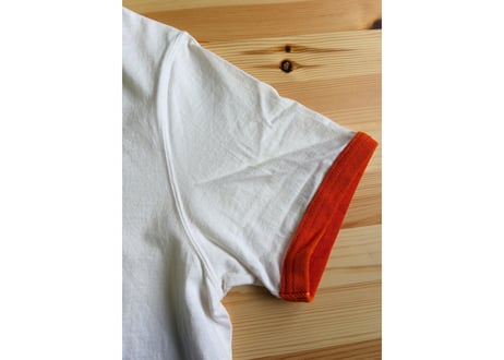 リアルマッコイズ リンガープリントTシャツ　綿　38 白　男女兼用