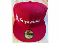 シュプリーム Breast Cancer Awareness Box Logo New Eraキャップ　赤　58.7cm　男女兼用