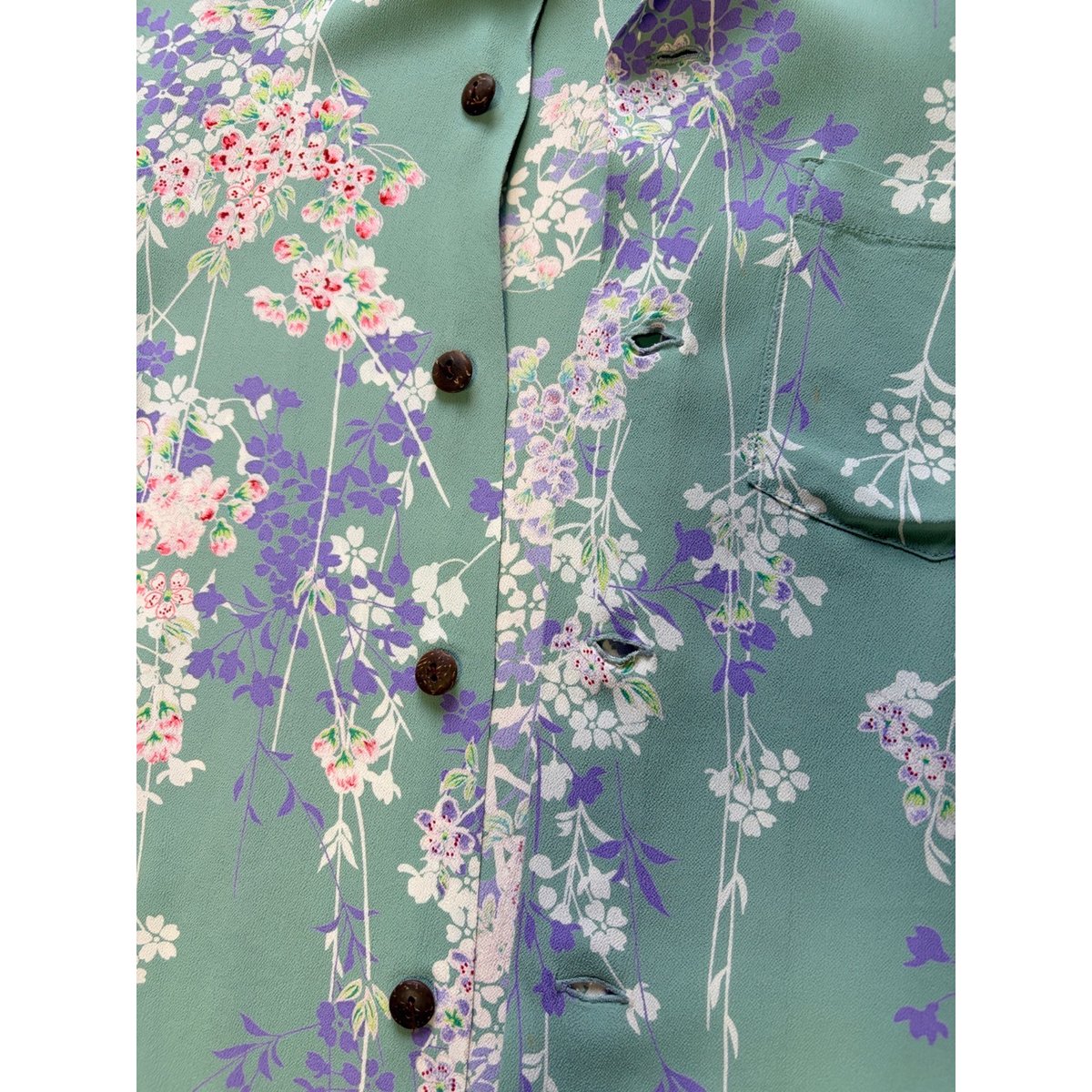 サンサーフ Sun Surf CHERRY BLOSSOMS 桜アロハシャツ Sサイズ 男女兼
