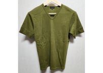 フラットヘッド　RJB　VネックTシャツ　綿　38　カーキ　男女兼用
