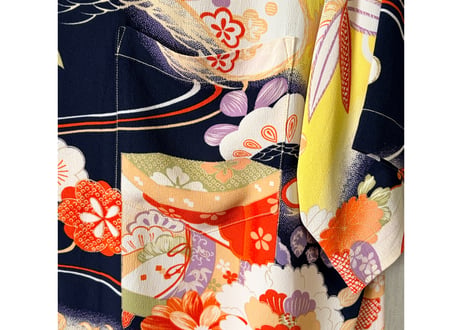 サンサーフKING SMITH KIMONO DESIGNアロハシャツ着物柄　Sサイズ　男女兼用