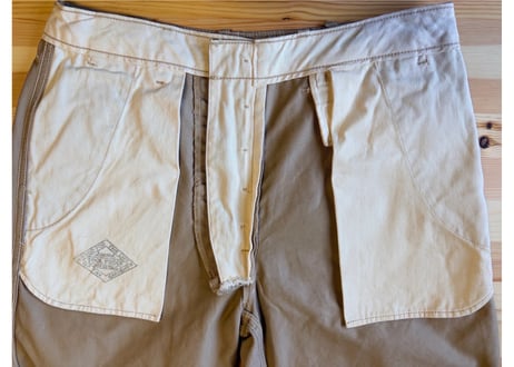 リアルマッコイズ KHAKI TROUSERS 綿 31✖️34 カーキ　男女兼用
