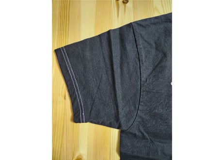 フラットヘッド ×ビルウォールレザーコラボTシャツ　綿　38　黒　男女兼用