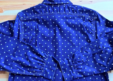 リアルマッコイズ　ポルカドットワークシャツ　15（M）藍