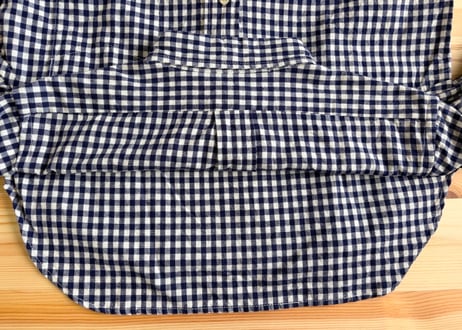 リアルマッコイズ　ダブルダイヤモンド ギンガムチェックボタンダウンシャツ　綿　15 （M） 紺　男女兼用