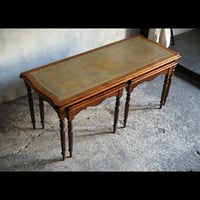 ジャンク　レザートップネストテーブル