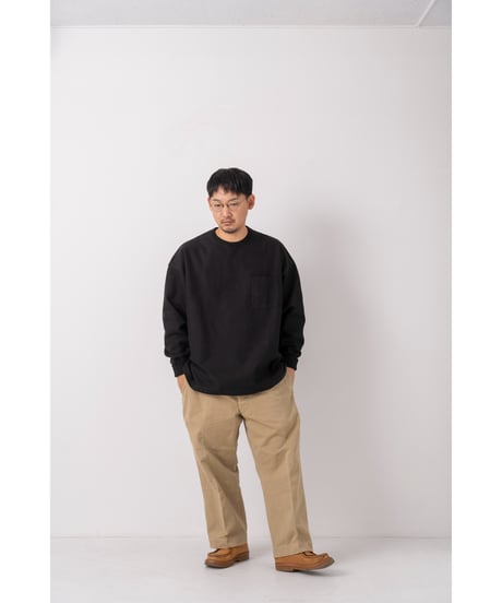 SuperEpic Long Sleeve Pocket Tee　　　　［BLACK / 反応染め］