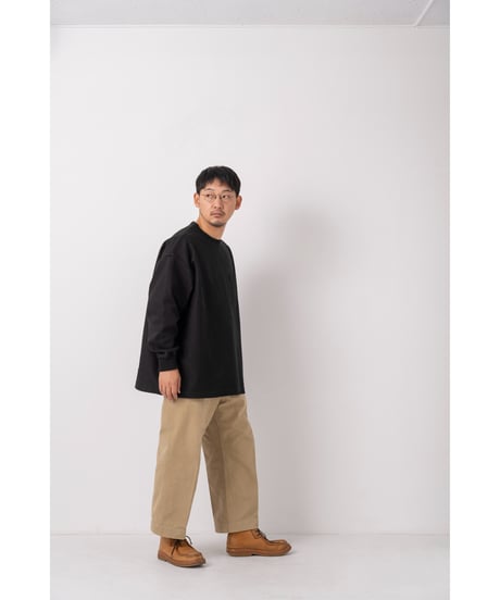 SuperEpic Long Sleeve Pocket Tee　　　　［BLACK / 反応染め］