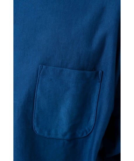 SuperEpic Long Sleeve Pocket Tee　　［本藍（濃） / 天然藍染］