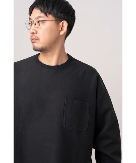 SuperEpic Long Sleeve Pocket Tee　　　　［BLACK / 反応染め］