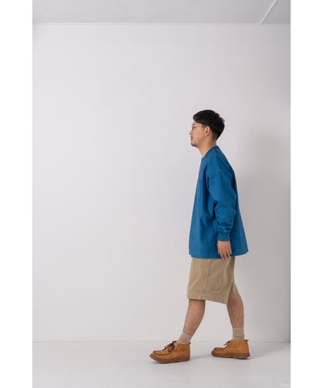 SuperEpic Long Sleeve Pocket Tee　　［本藍（淡） / 天然藍染］