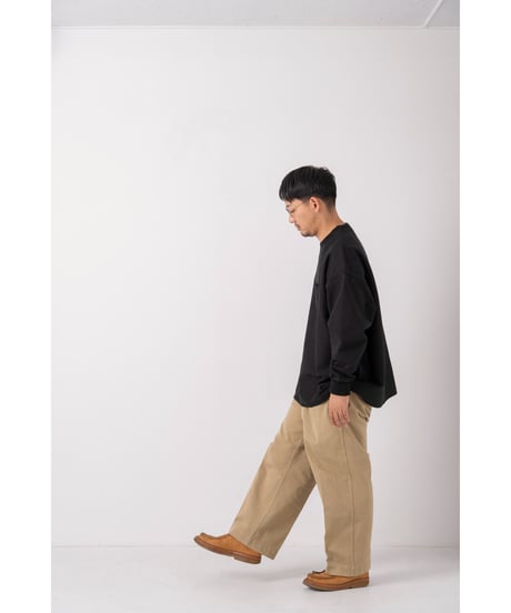 SuperEpic Long Sleeve Pocket Tee　　　　［BLACK / 反応染め］