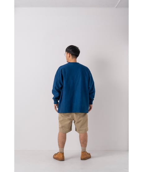SuperEpic Long Sleeve Pocket Tee　　［本藍（濃） / 天然藍染］