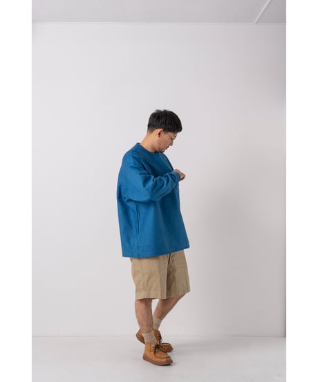 SuperEpic Long Sleeve Pocket Tee　　［本藍（淡） / 天然藍染］