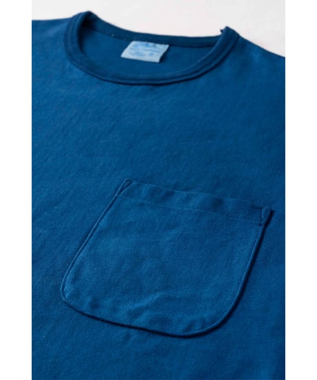 SuperEpic Long Sleeve Pocket Tee　　［本藍（濃） / 天然藍染］