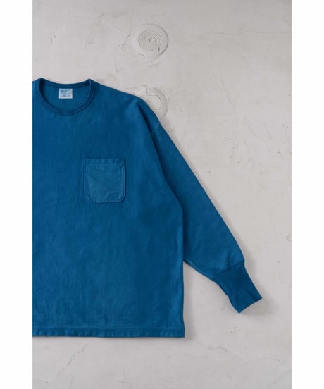 SuperEpic Long Sleeve Pocket Tee　　［本藍（淡） / 天然藍染］