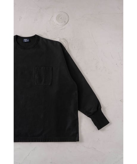SuperEpic Long Sleeve Pocket Tee　　　　［BLACK / 反応染め］