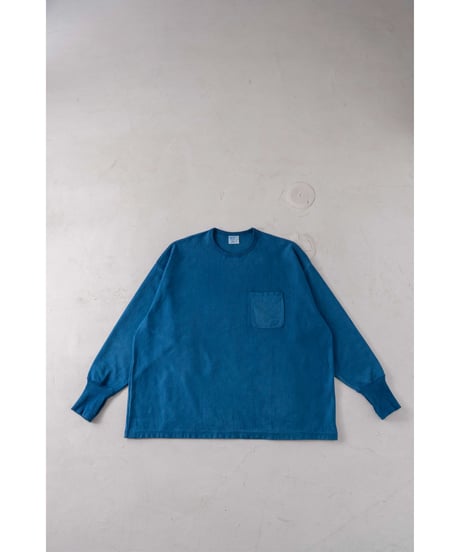 SuperEpic Long Sleeve Pocket Tee　　［本藍（淡） / 天然藍染］