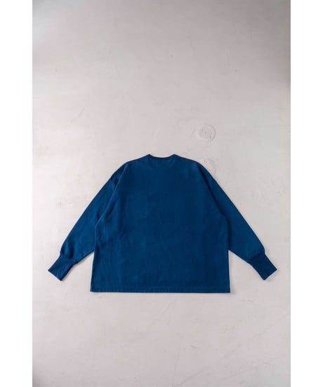 SuperEpic Long Sleeve Pocket Tee　　［本藍（濃） / 天然藍染］