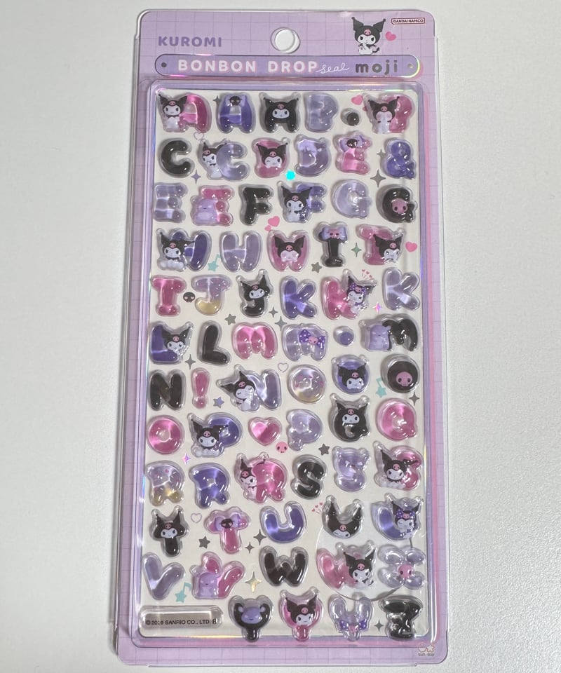 ボンボンドロップシール 文字 （クロミ） | よるしゅみ🌛｜雑貨