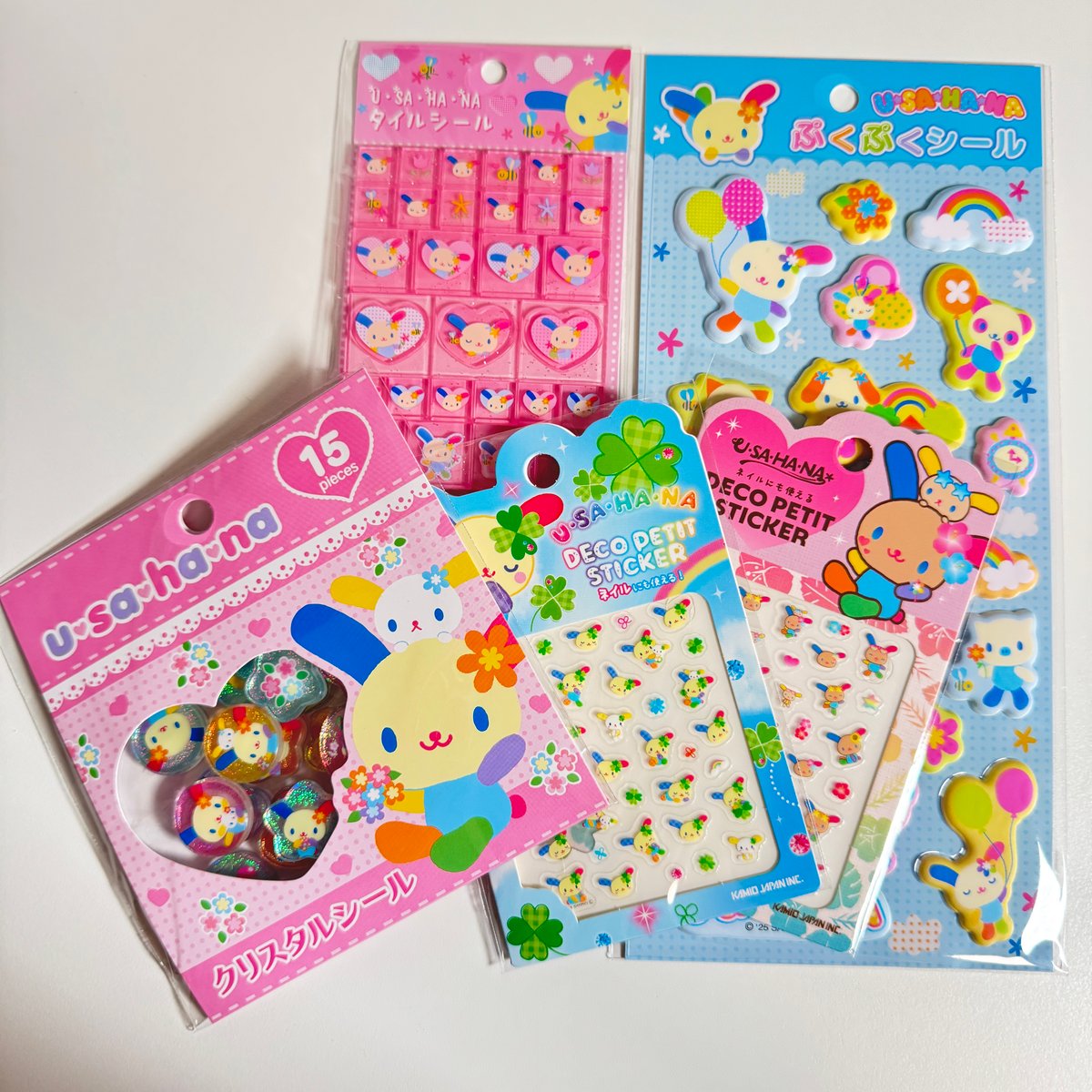 ウサハナシール5点セット | よるしゅみ🌛｜雑貨セレクトショップ