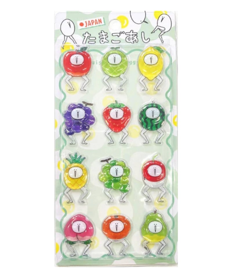 【新品未使用】たまごあし10点セット！シール！ たまごあしシール(10フルーツ) | よるしゅみ🌛｜雑貨セレクトショップ