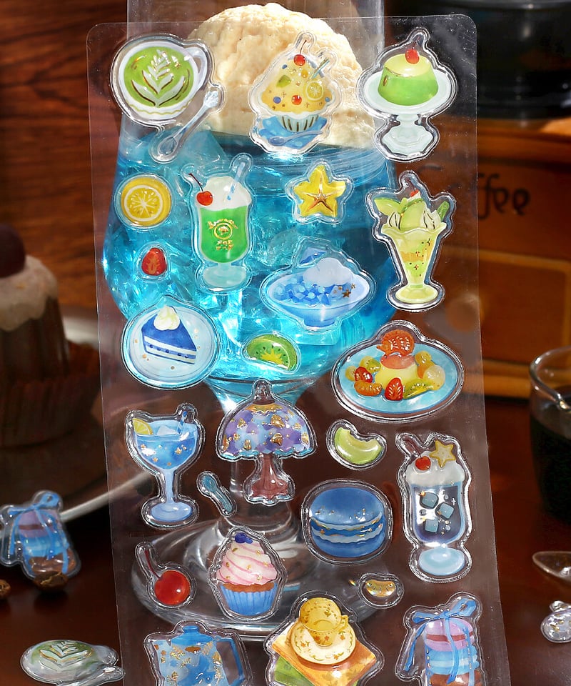 きゅるるんシール 喫茶アラモード・シェル | よるしゅみ🌛｜雑貨