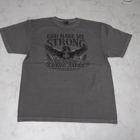 GOD MAKE ME STRONG ピグメントTシャツ
