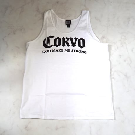 CORVO “GOD MAKE ME STRONG” TANK TOP ※ステッカー3枚　CD4枚付いて来ます