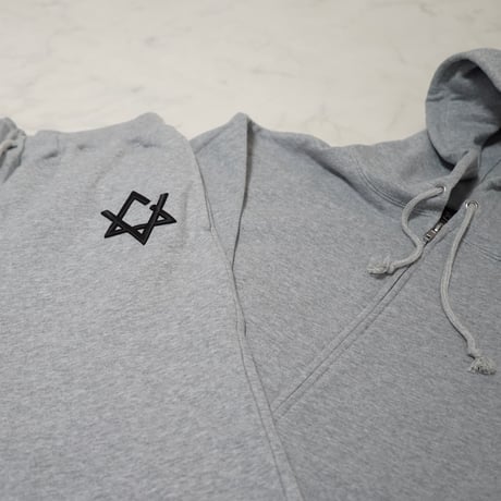 CORVO SYMBOL ZIP HOODIE SETUP 🩶