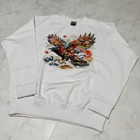 CORVO JAPANESE ART CROW SWEAT　White