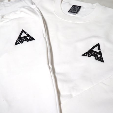 CORVO TRI EMBROIDERY SWEAT SETUP/WHITE