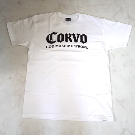 CORVO “GOD MAKE ME STRONG” CLASSIC LOGO TEE