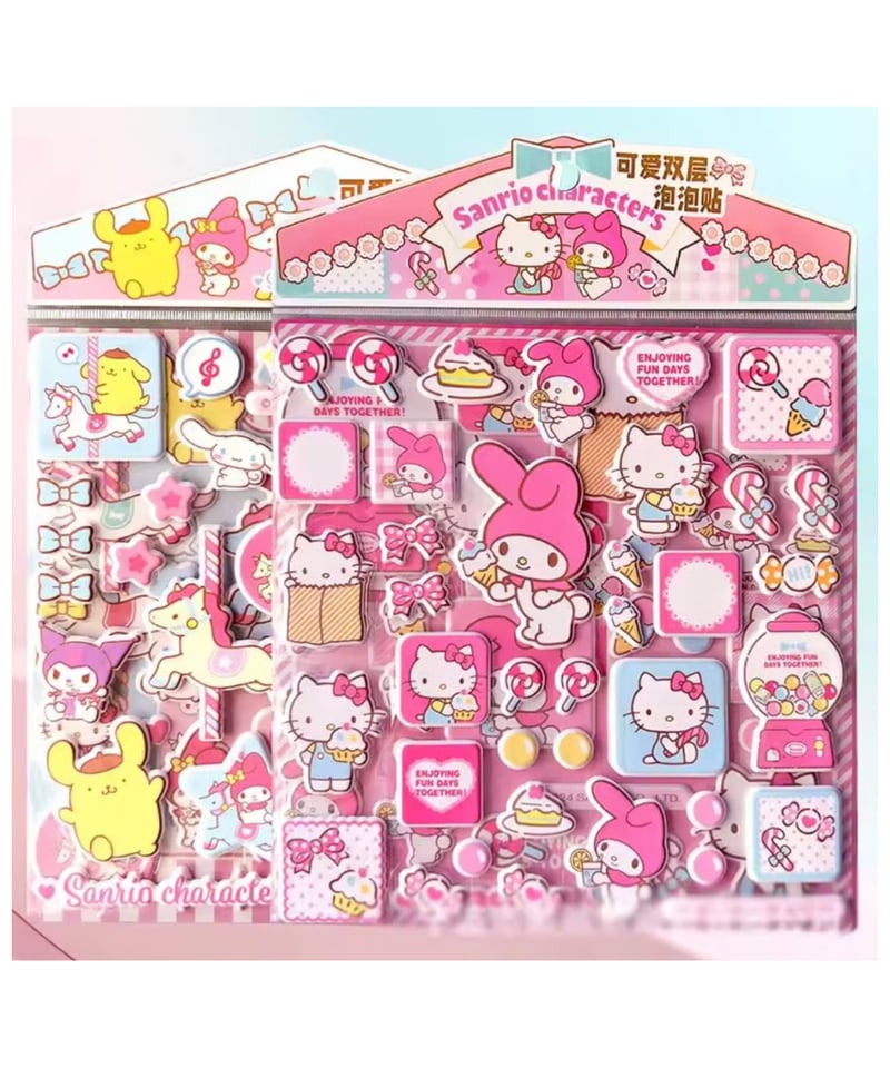 即納】中国シール ぷっくりシール（2枚組）サンリオキャラクターズ