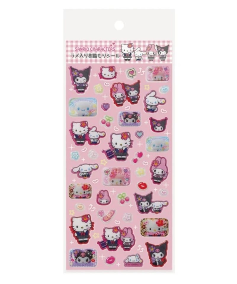 サンリオキャラクターズ ラメ入り樹脂もりシール (MX平成コギャル