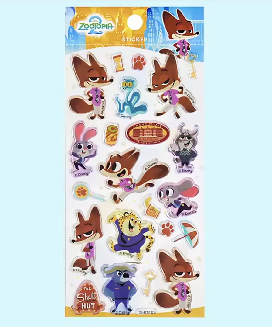 即納】中国シール ぷっくりシール ズートピア2②（4種セット） | DEAR SEAL