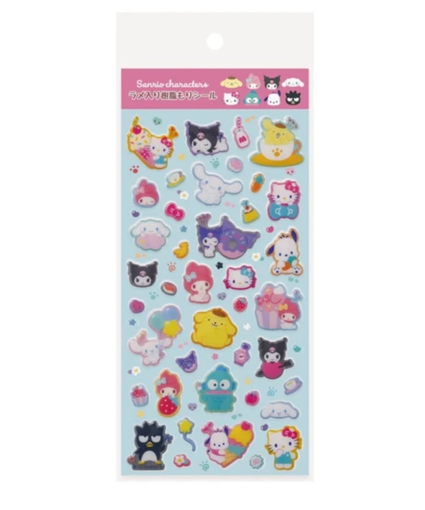 サンリオキャラクターズ ラメ入り樹脂もりシール (MXシンプルかわいい
