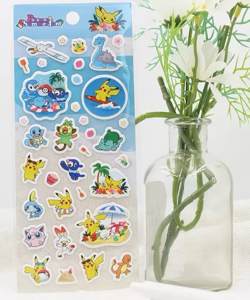 即納】中国シール ぷっくりシール ポケットモンスター（12種セット