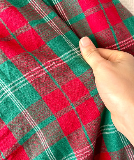 ガムチャスカート｜Red x Green Check