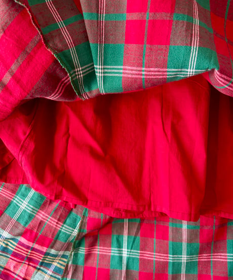 ガムチャスカート｜Red x Green Check