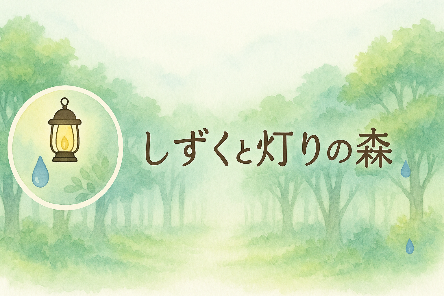 しずくと灯りの森