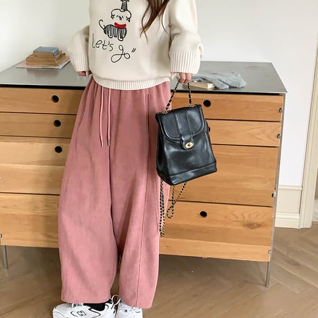 Warm Corduroy Wide Pants｜裏起毛コーデュロイワイドパンツ（5color）　HC1002