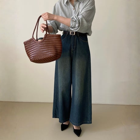 vintage wide denim pants｜ヴィンテージワイドデニムパンツ　HC1038