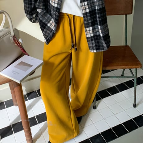 Color Block Fleece Wide Pants｜カラーブロックフリースワイドパンツ（5color）　HC1015